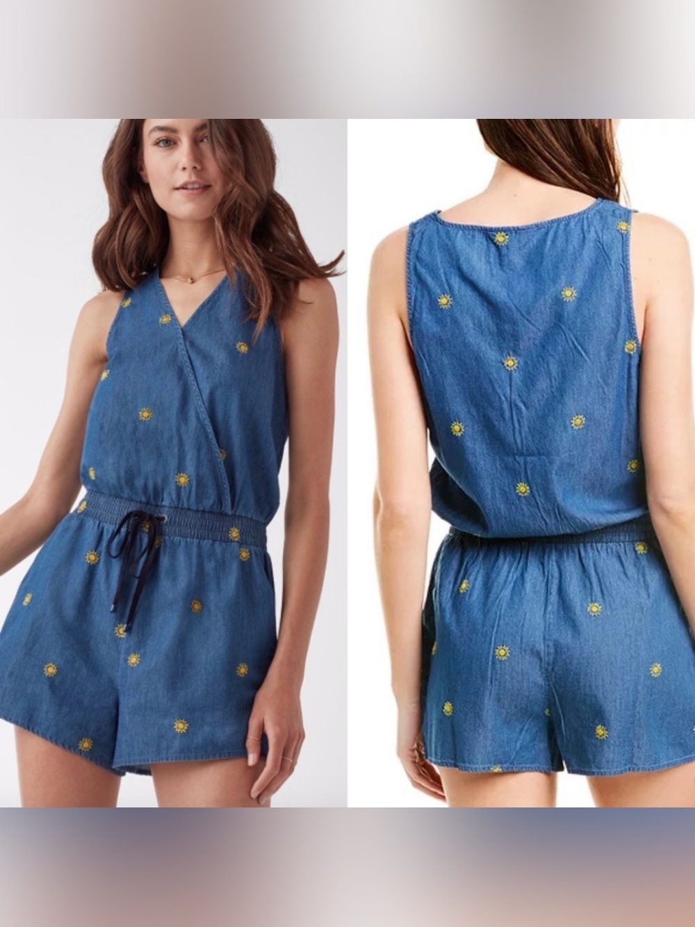 SPLENDID X GRAY MALIN || Chambray Romper. Sz. XL - Picture 4 of 15